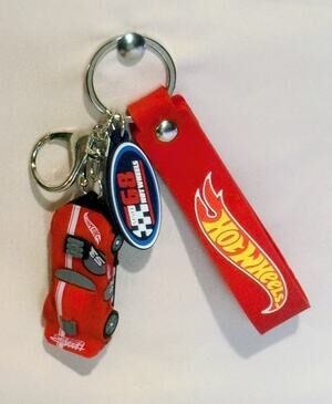 Hot Wheels Race Car Keychain - Red